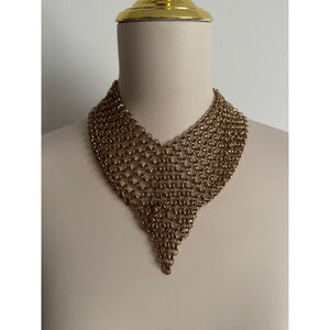 Women's Unbranded Gold Chainmail Choker Necklace One Size